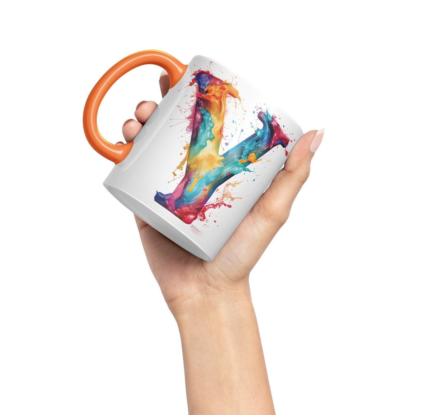 Letter Y mug, Alphabet Letter R Monogram watercolour Ceramic Coloured Mug Cup for Tea Coffee Hot brew 330ml 11Oz Gift