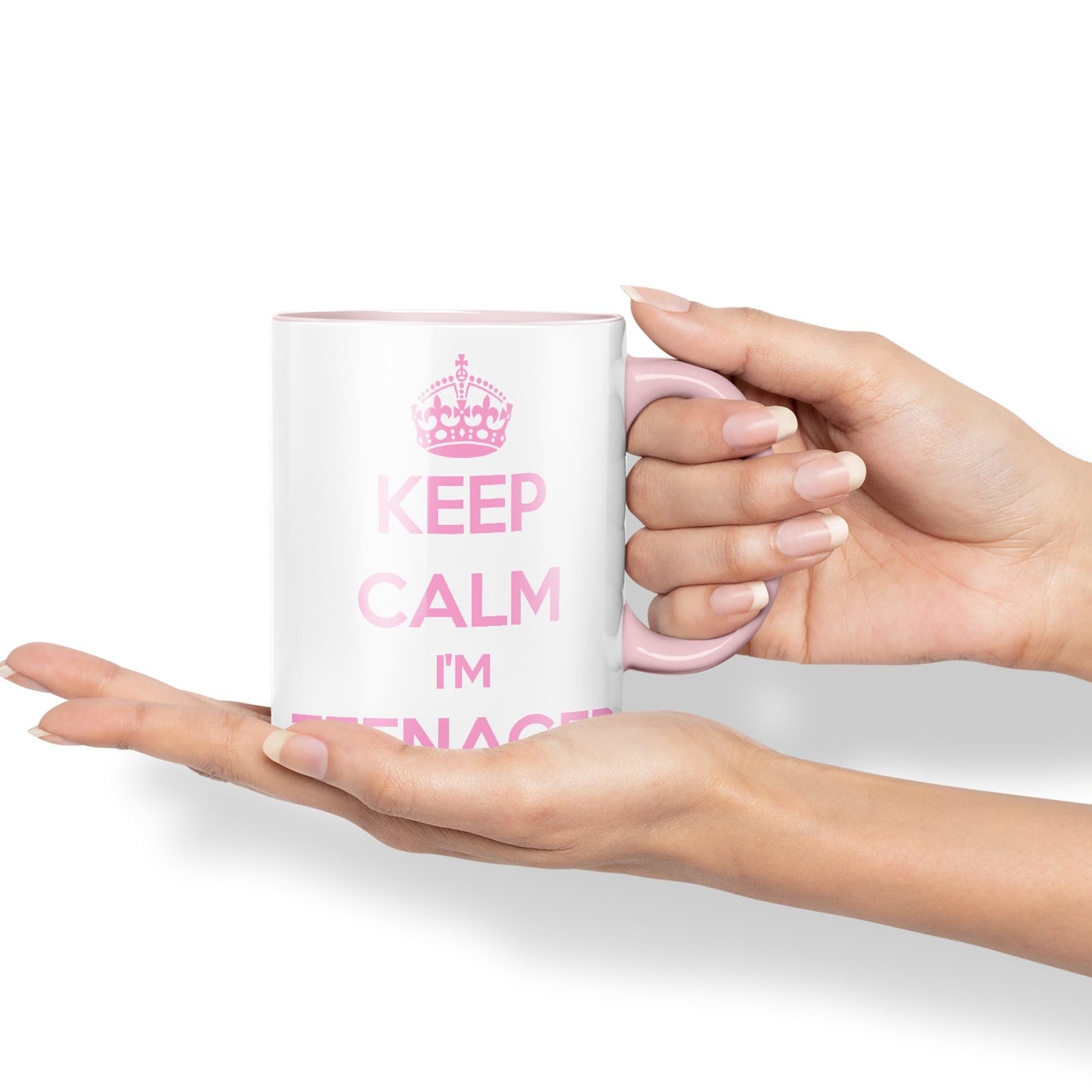 Keep Calm I'm Teenager Ceramic Coloured Mug Cup for Tea Coffee Hot Brew 330ml 11Oz Gift
