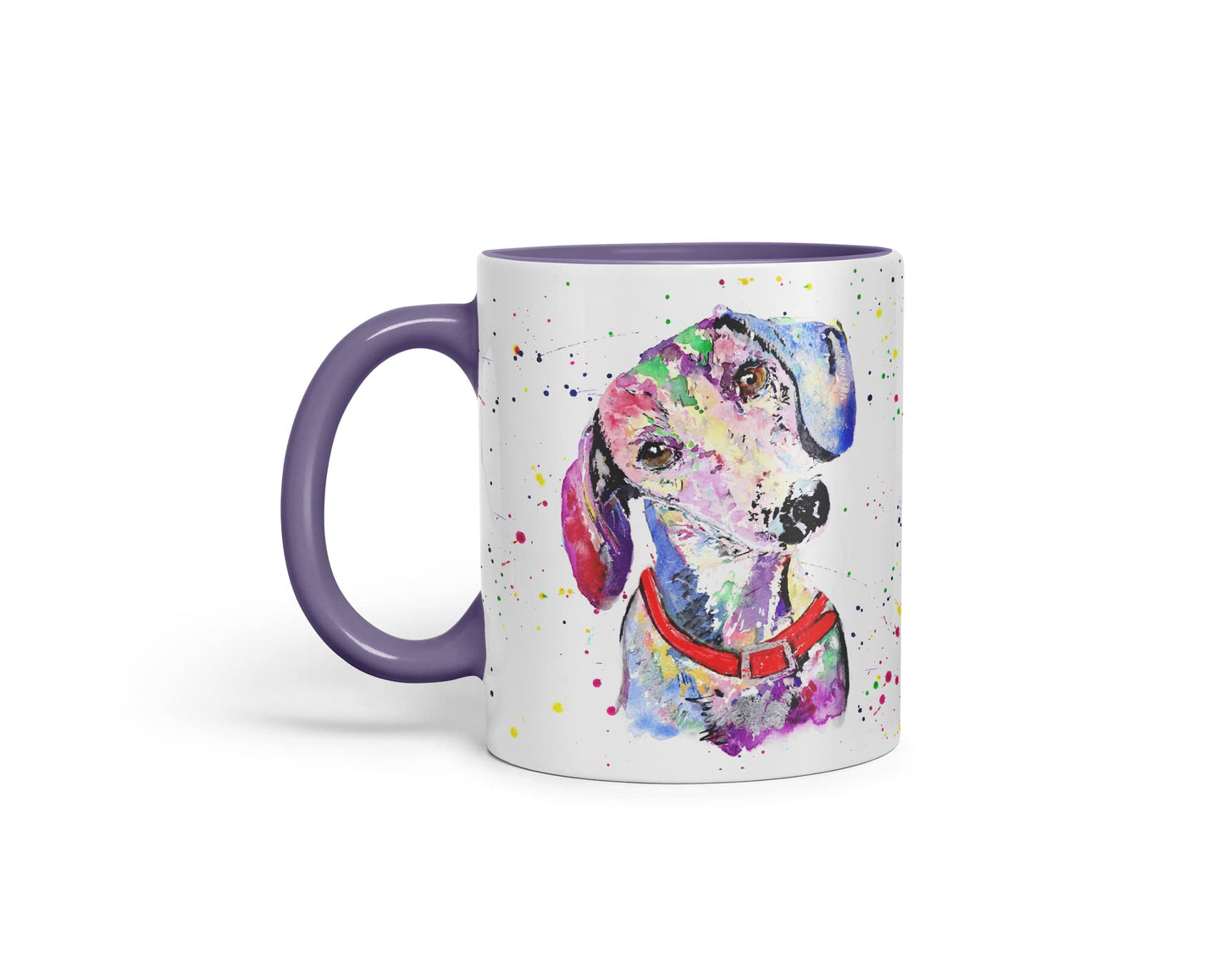 Vixar Dachshund Dog Pet Animals Watercolour Art Coloured Mug Cup Gift Birthday Work Office Tea Coffee
