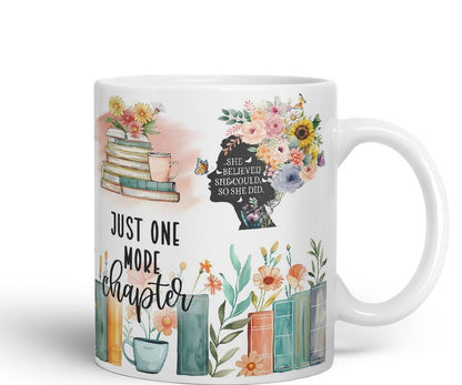 Vixar Shhh… I’m Reading – Bookish Soul Coloured Mug Cup 11oz (Black)