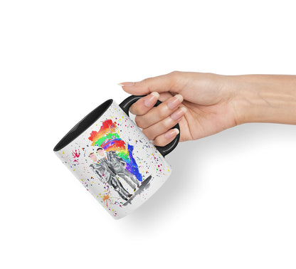 Vixar Wedding Mr and Mr Pride Gay Watercolour Art Coloured Mug Cup Gift Birthday Work Office Tea Coffee