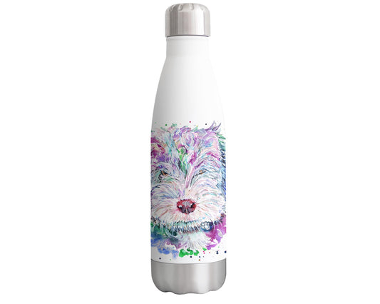 Cockerpoo Dog Pet Animals Watercolour Bottle Double Wall Insulated Stainless Steel Sport Drinks 500ml