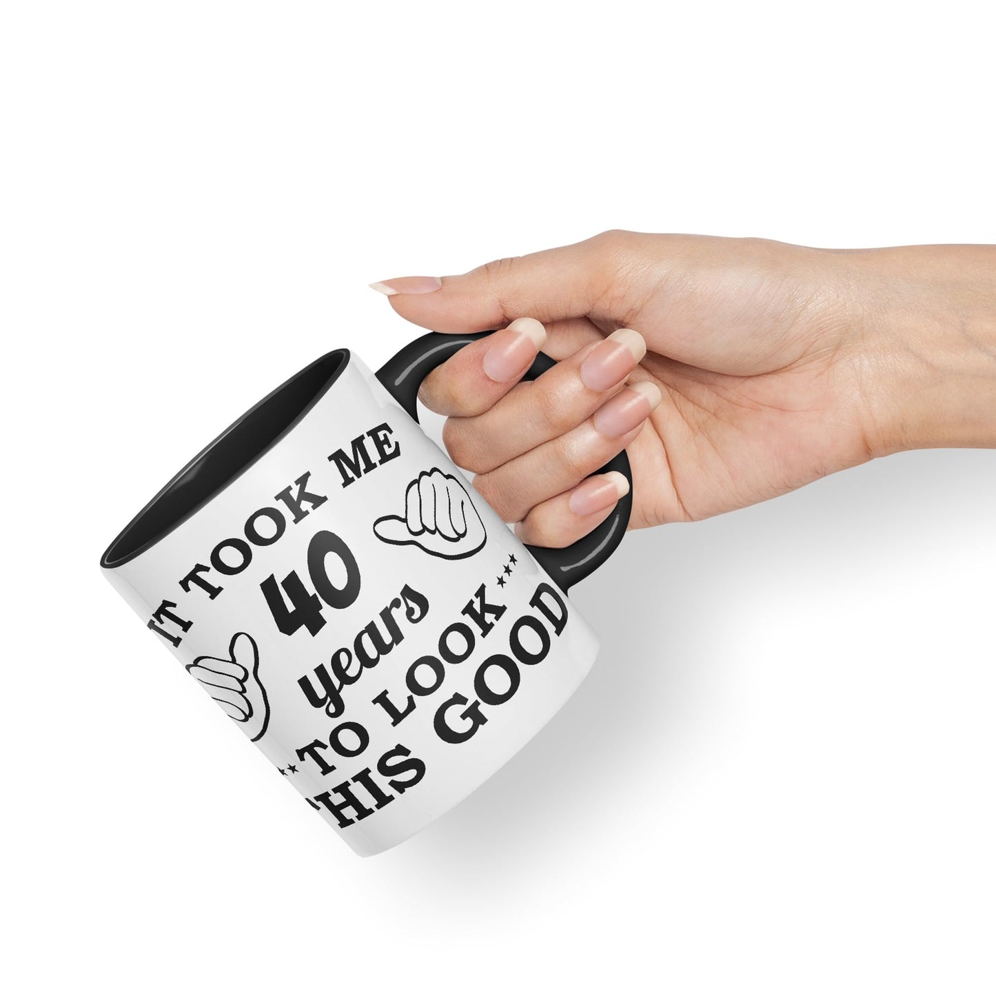 Vixar It Took me 40 Years to Look This Good Happy Birthday Ceramic Coloured Mug Cup Gift Coffee Tea
