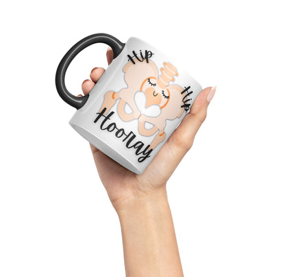 Vixar Anatomy Pun Humor Hip Hip Hooray Coloured Ceramic 330 ml Mug Cup Gift Birthday Work Office Tea Coffee