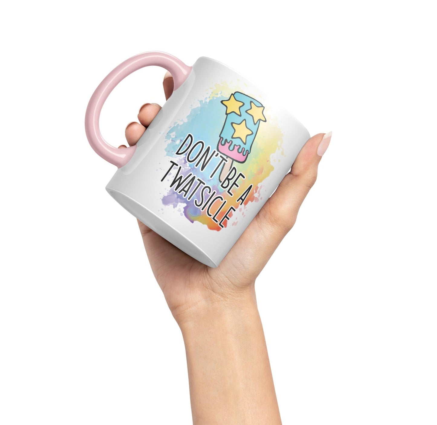 Don't be a Twatsicle Ice Sarcastic Joke Ceramic Coloured Mug Cup for Tea Coffee Hot Brew 330ml 11Oz