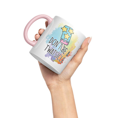 Don't be a Twatsicle Ice Sarcastic Joke Ceramic Coloured Mug Cup for Tea Coffee Hot Brew 330ml 11Oz