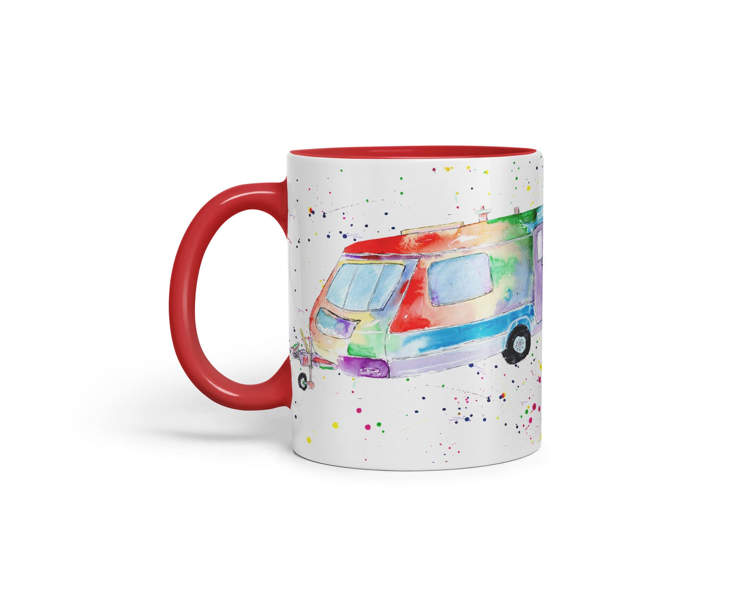 Vixar Tourer Caravan Holiday Home Watercolour Art Coloured Mug Cup Gift Birthday Work Office Tea Coffee