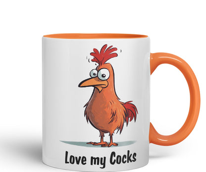Love My c.. Chicken Sarcastic Joke Ceramic Coloured Mug Cup for Tea Coffee Hot Brew 330ml 11 Oz Gift