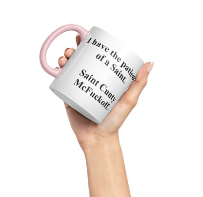 Vixar I Have The Patience of a Saint Coloured Ceramic Mug Cup Gift 330ml 11oz Work Office Tea Coffee