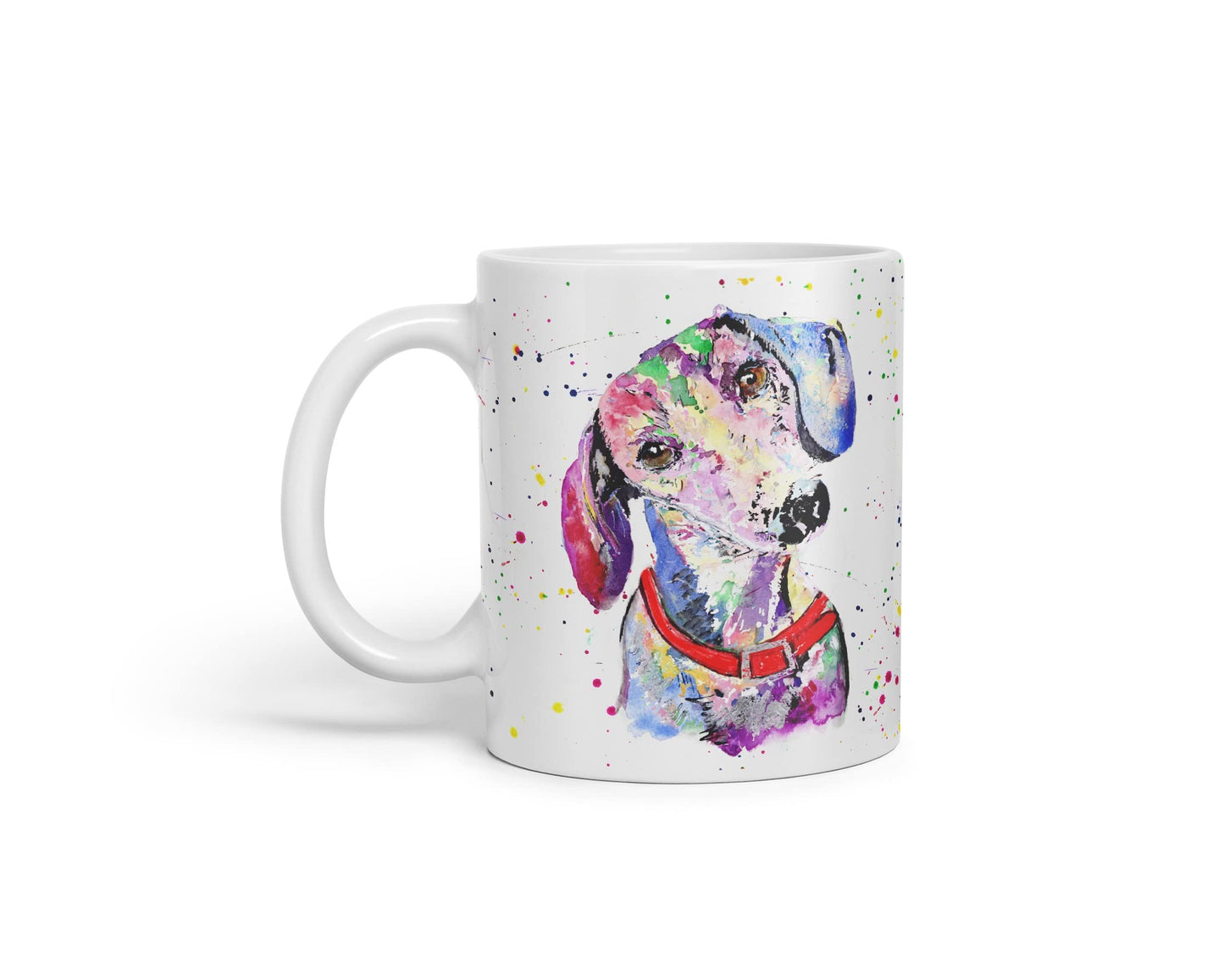 Vixar Dachshund Dog Pet Animals Watercolour Art Coloured Mug Cup Gift Birthday Work Office Tea Coffee