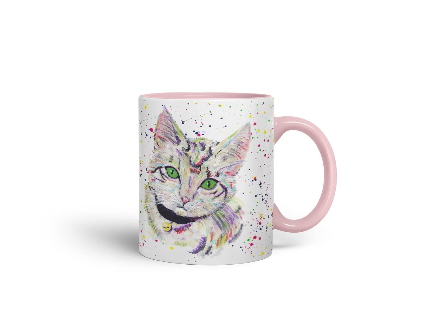 Vixar Cat Kitten Feline Pet Animals Watercolour Art Coloured Mug Cup Gift Birthday Work Office Tea Coffee