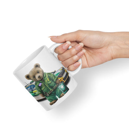 Vixar Teddy Bear Medic Themed Ceramic Mug Coloured Mug Cup Gift Birthday Work Office Tea Coffee