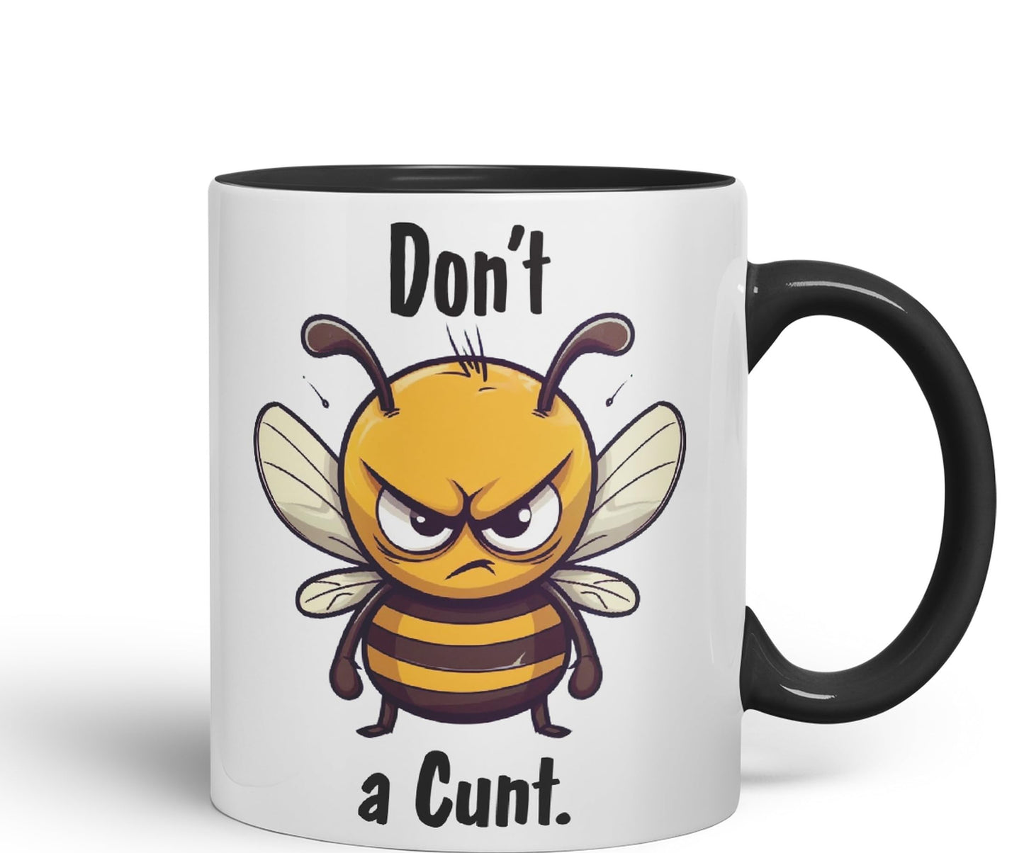 Don't be a Cun't Joke Sarcastic bee Ceramic Coloured Mug Cup for Tea Coffee Hot Brew 330ml 11Oz