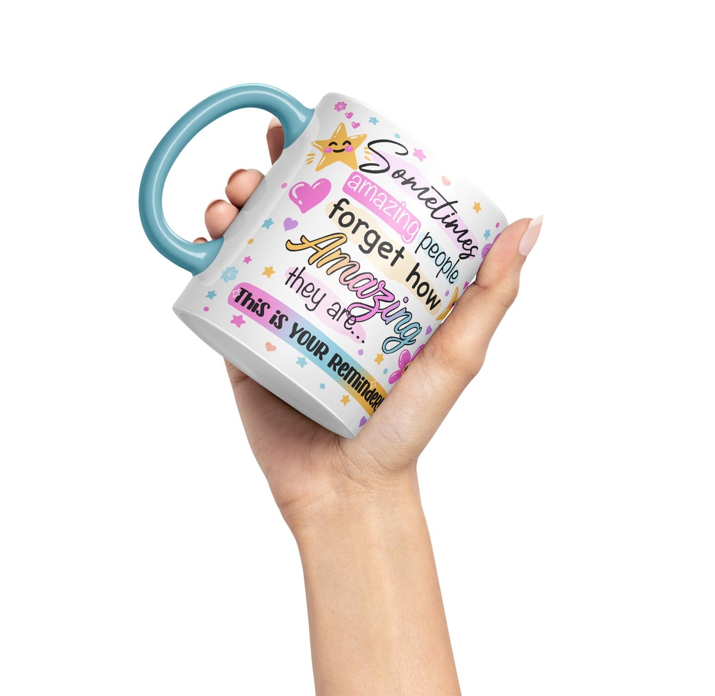 Vixar Sometimes Amazing People Forgot... Coloured Ceramic Mug Cup Gift 330ml 11oz Work Office Tea Coffee Gift