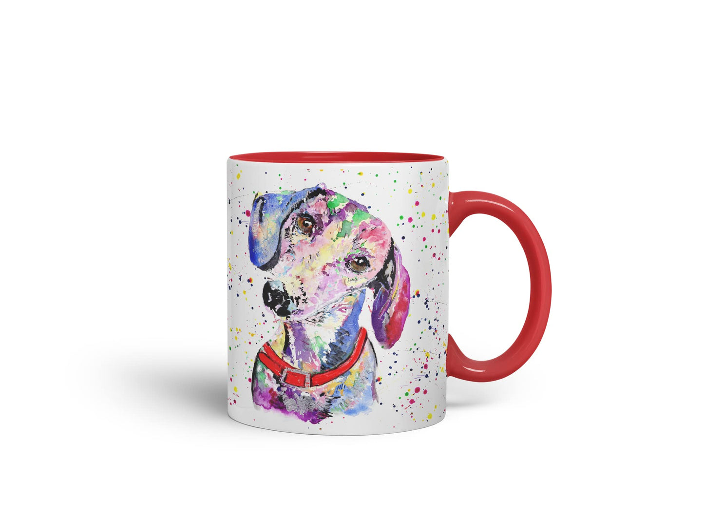 Vixar Dachshund Dog Pet Animals Watercolour Art Coloured Mug Cup Gift Birthday Work Office Tea Coffee