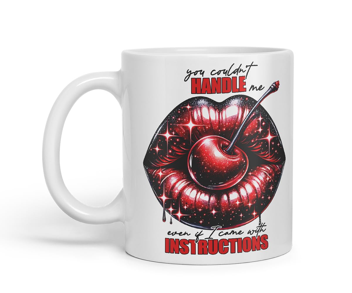 Vixar Could Not Handle Me Sassy Mug – Coloured Ceramic Mug Cup Gift, 11oz (Black)