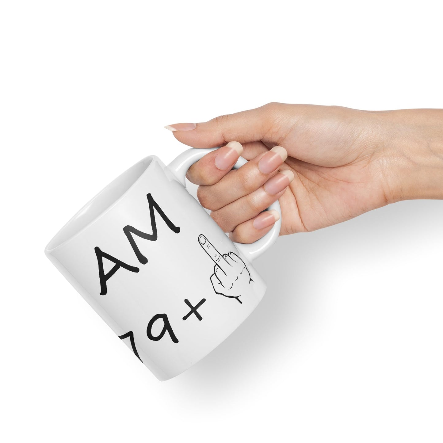 Vixar I am 79 + 1 Men Male Hand Ceramic 330 ml, 11oz Coloured Mug Cup Gift Coffee Tea Happy Birthday Turning 80 Years Old as a Joke Celebration 80th Birthday Gift idea