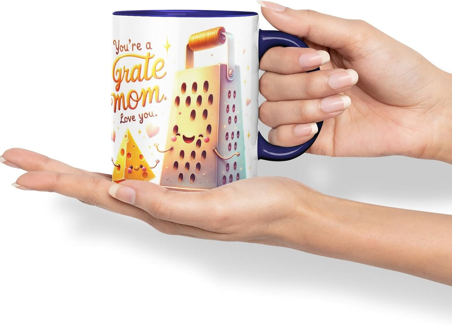Vixar You’re a Grate Mom Coloured Mug Cup Cute Mother’s Day Gift 11oz (Black)