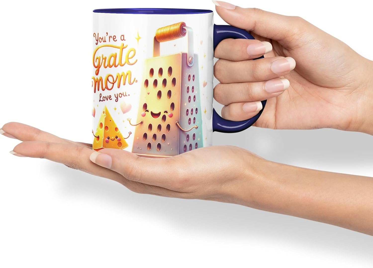 Vixar You’re a Grate Mom Coloured Mug Cup Cute Mother’s Day Gift 11oz (Black)