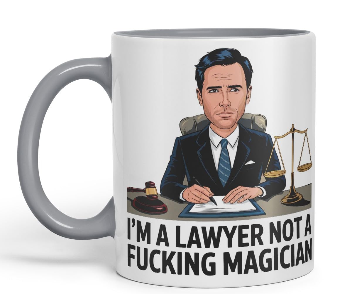 Vixar I’m a Lawyer, Not a F*cking Magician – Coloured Ceramic Mug Cup Gift, 11oz (Black)