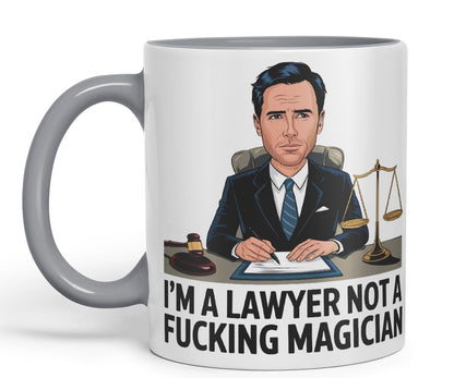 Vixar I’m a Lawyer, Not a F*cking Magician – Coloured Ceramic Mug Cup Gift, 11oz (Black)