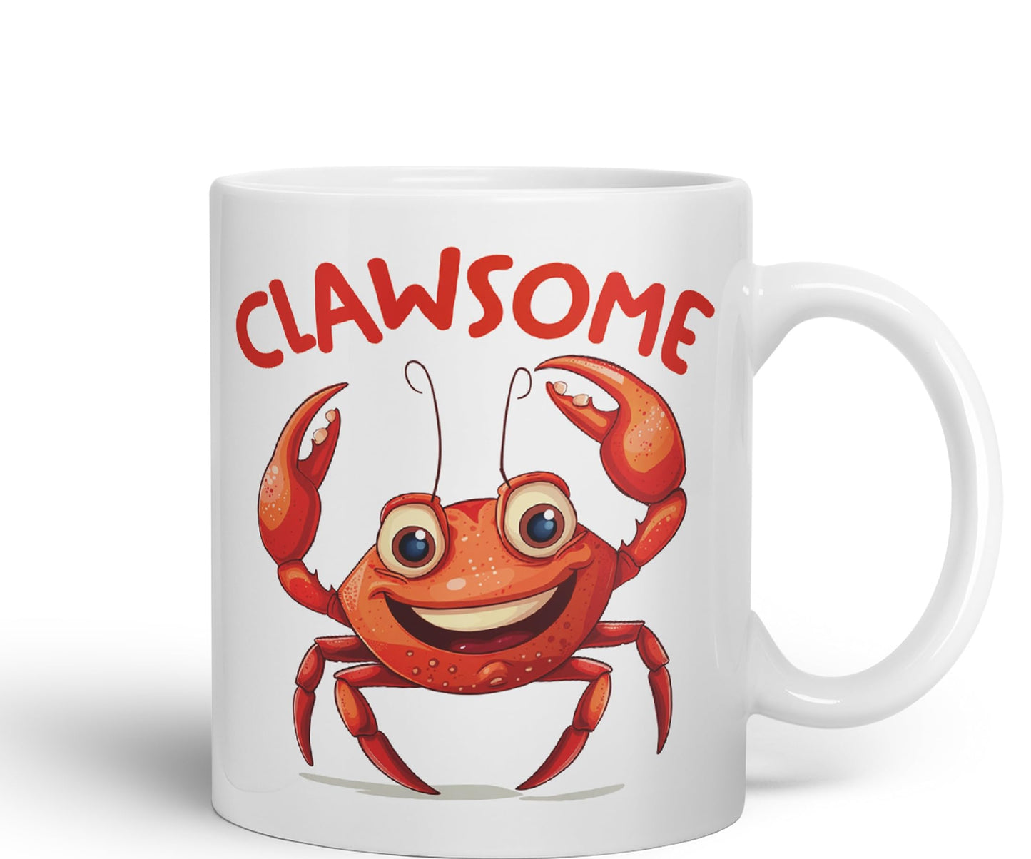 Clawsome Crab, Joke sarkasm Sarcastic Ceramic Coloured Mug Cup for Tea Coffee Hot Brew 330ml 11Oz Gift