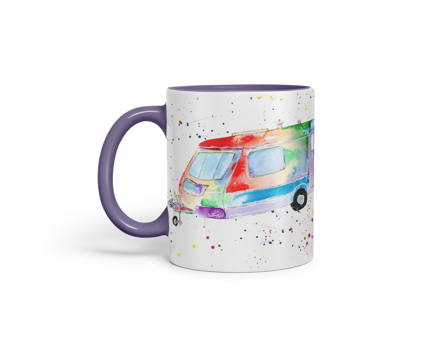 Vixar Tourer Caravan Holiday Home Watercolour Art Coloured Mug Cup Gift Birthday Work Office Tea Coffee