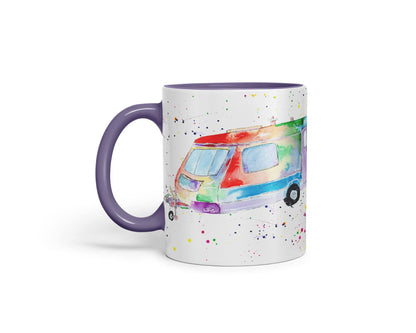 Vixar Tourer Caravan Holiday Home Watercolour Art Coloured Mug Cup Gift Birthday Work Office Tea Coffee
