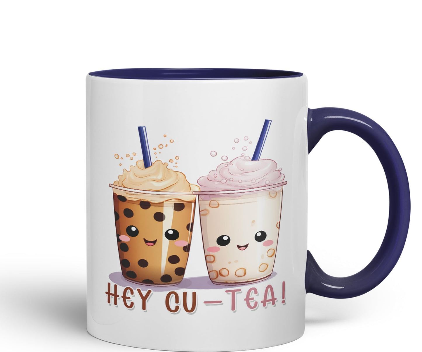 Hey Cu - Tea Joke sarkasm Sarcastic Ceramic Coloured Mug Cup for Tea Coffee Hot Brew 330ml 11Oz Gift