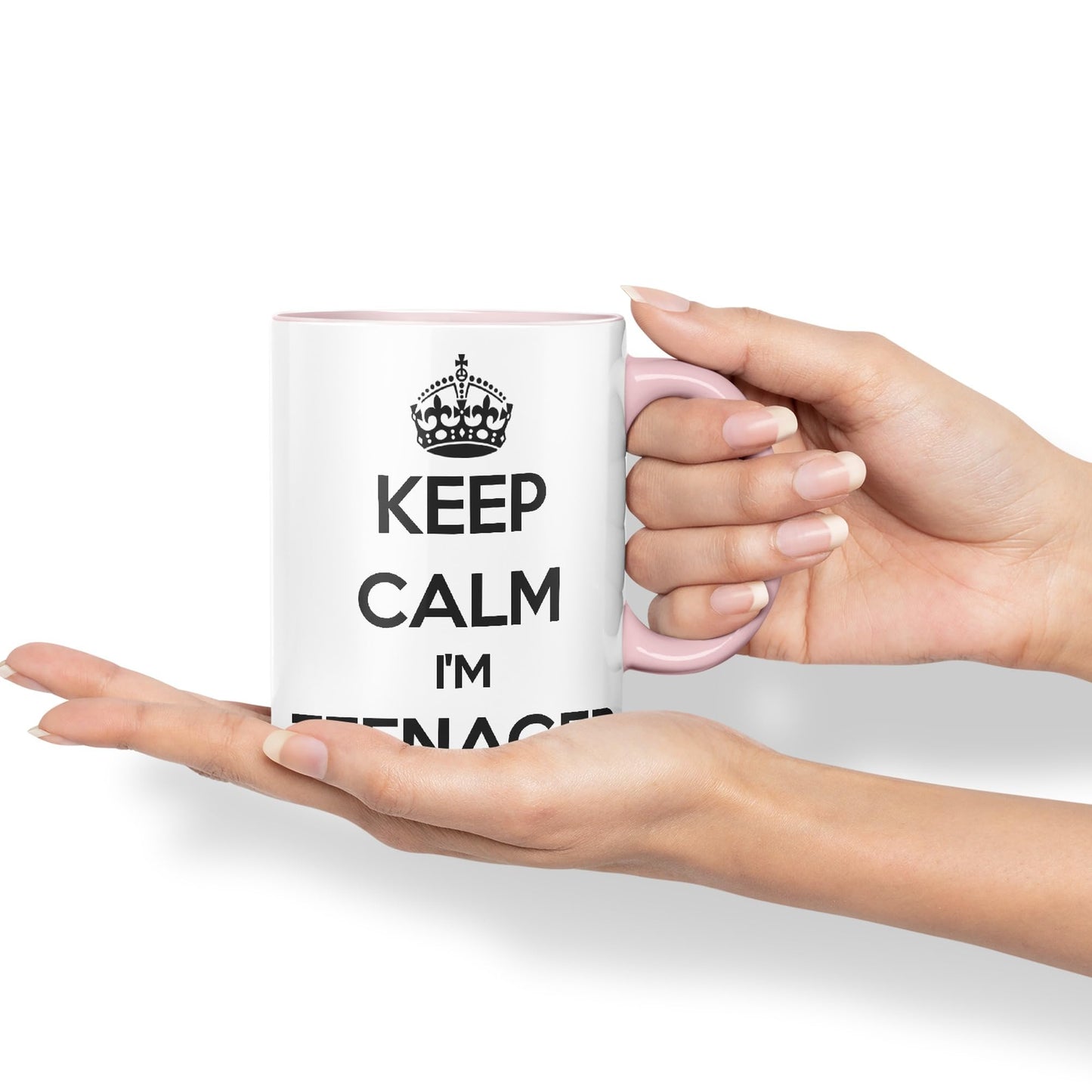 Keep Calm I'm Teenager Ceramic Coloured Mug Cup for Tea Coffee Hot Brew 330ml 11Oz Gift