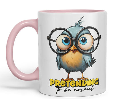 Vixar Pretending to Be Normal Coloured Ceramic Mug Cup 11oz Funny Sarcastic Gift (Black)
