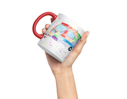 Vixar Tourer Caravan Holiday Home Watercolour Art Coloured Mug Cup Gift Birthday Work Office Tea Coffee
