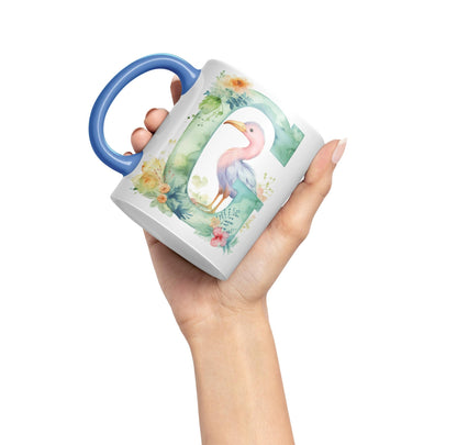 Letter G mug, Animals Alphabet Letter G Monogram animal for kids Ceramic Coloured Mug Cup for Tea Coffee Hot brew 330ml 11Oz Gift