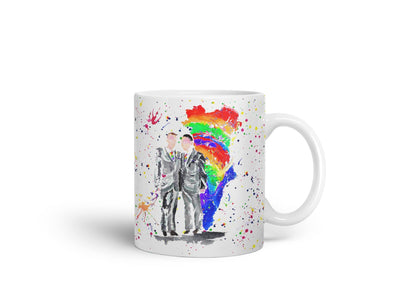 Vixar Wedding Mr and Mr Pride Gay Watercolour Art Coloured Mug Cup Gift Birthday Work Office Tea Coffee