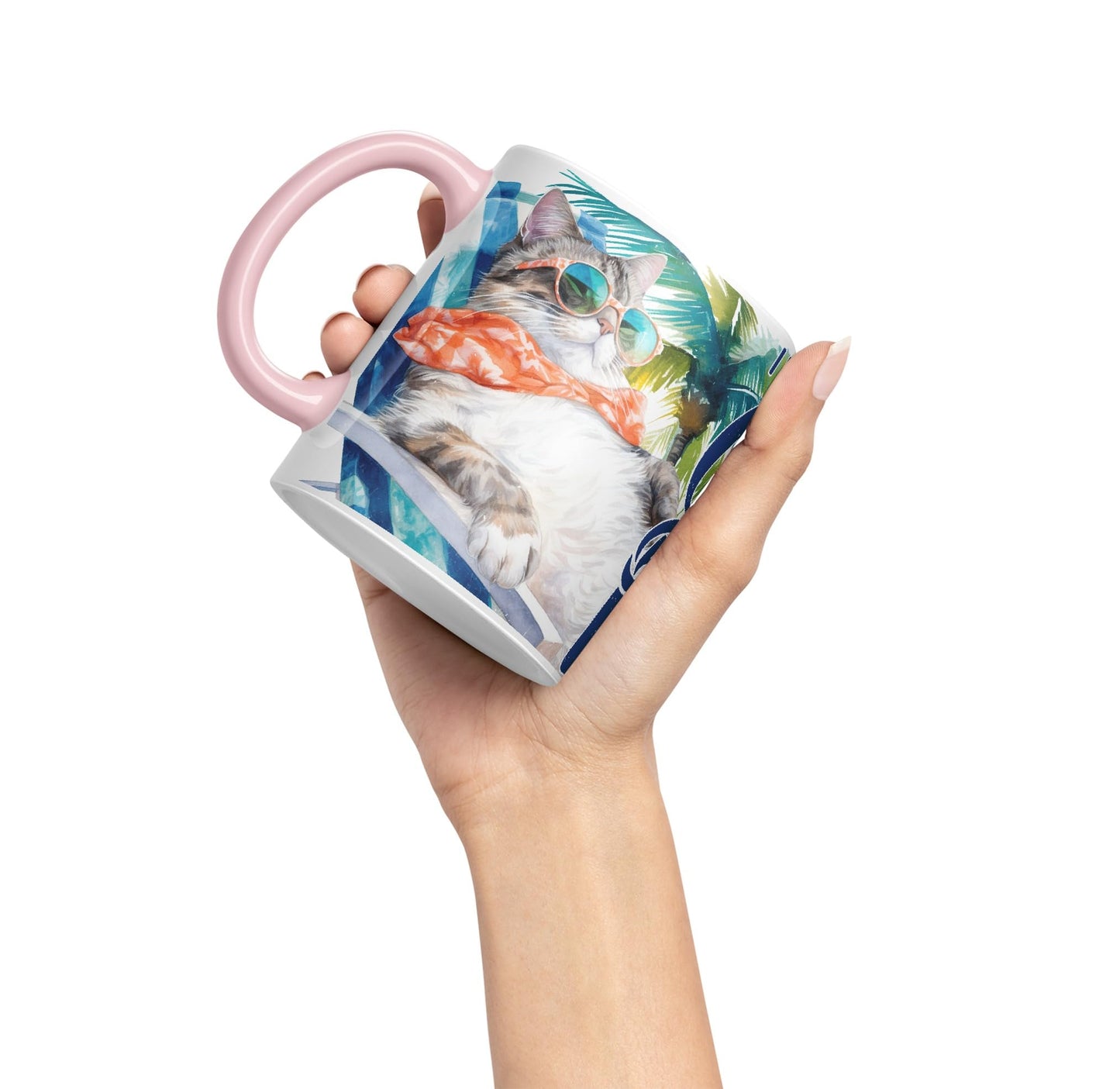 Vixar Cat Lover I Work Hard so My cat can Have a Better Life Coloured Ceramic Mug Cup Gift 330ml 11oz Work Office Tea Coffee