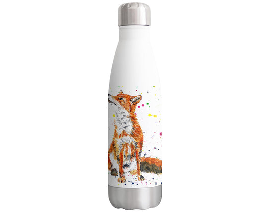 Vixar Fox wildlife Animals Watercolour Bottle double Wall insulated Stainless steel sport Drinks 500ml