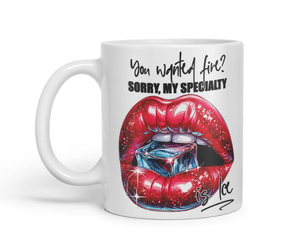 Vixar Sorry My Specialty is Ice Mug – Coloured Ceramic Mug Cup Gift, 11oz (Black)