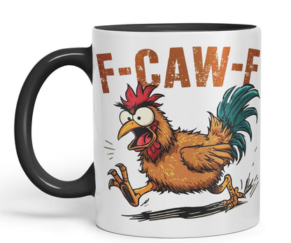 Vixar F-Caw-F Sarcastic Chicken Coloured Ceramic Mug Cup Gift Funny Sarcastic 330ml (Pink)