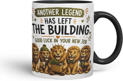 Vixar Another Legend Has Left the Building Mug – Funny Coworker Leaving Colleague Goodbye Gift, 11oz (Black)