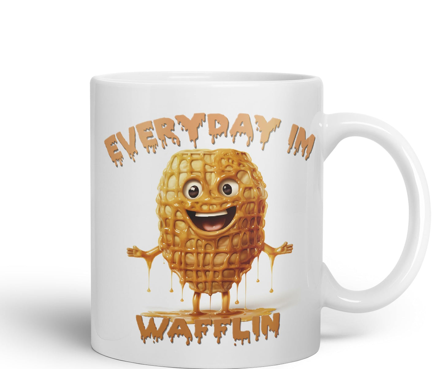 Everyday Im Wafflin, Joke sarkasm Sarcastic Ceramic Coloured Mug Cup for Tea Coffee Hot Brew 330ml 11Oz Gift
