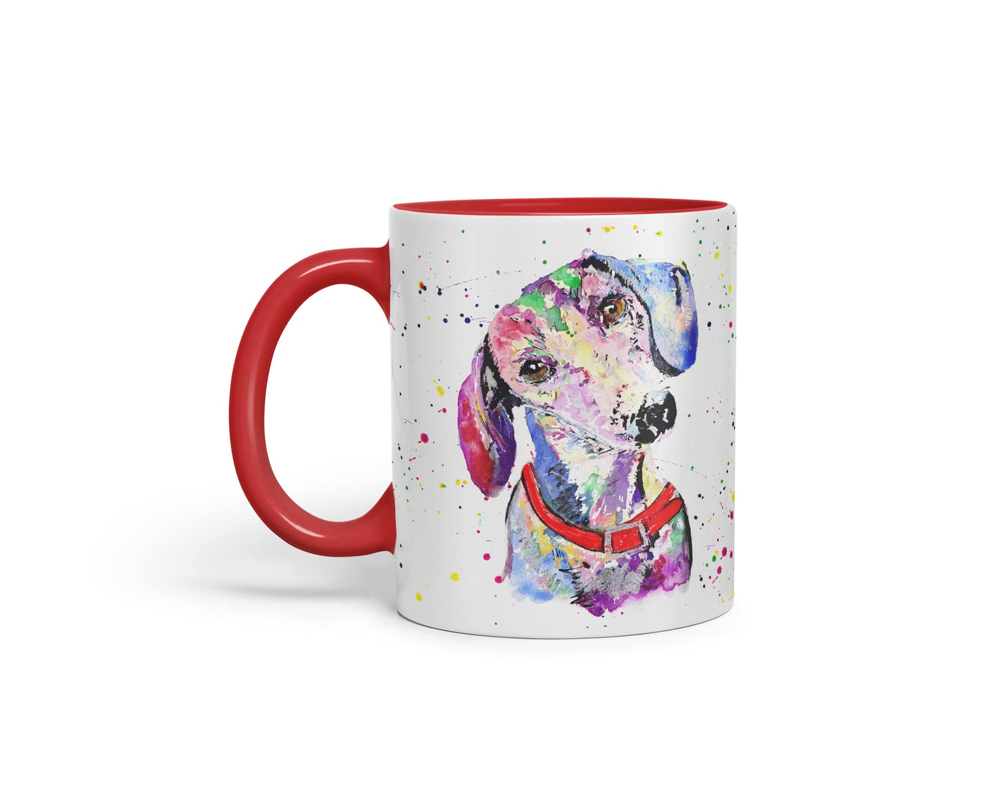 Vixar Dachshund Dog Pet Animals Watercolour Art Coloured Mug Cup Gift Birthday Work Office Tea Coffee