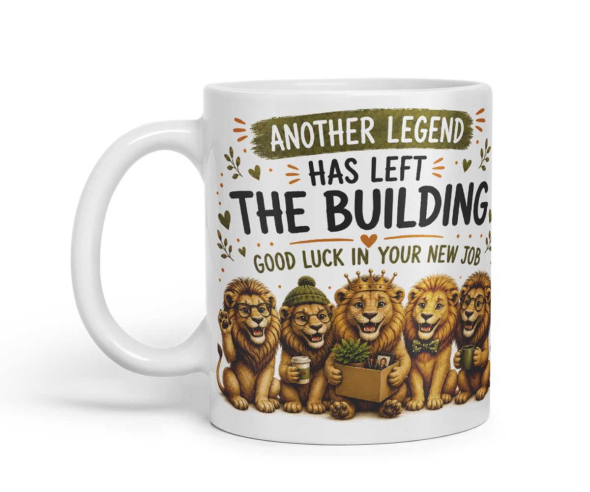 Vixar Another Legend Has Left the Building Mug – Funny Coworker Leaving Colleague Goodbye Gift, 11oz (Black)