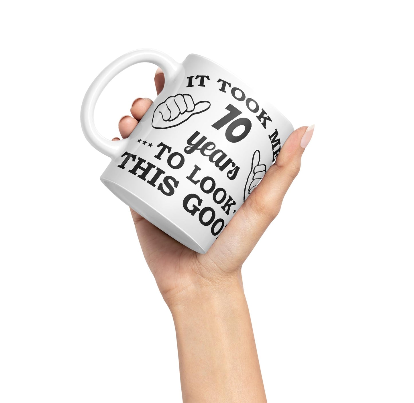 Vixar It Took me 70 Years to Look This Good Happy Birthday Ceramic Coloured Mug Cup Gift Coffee Tea