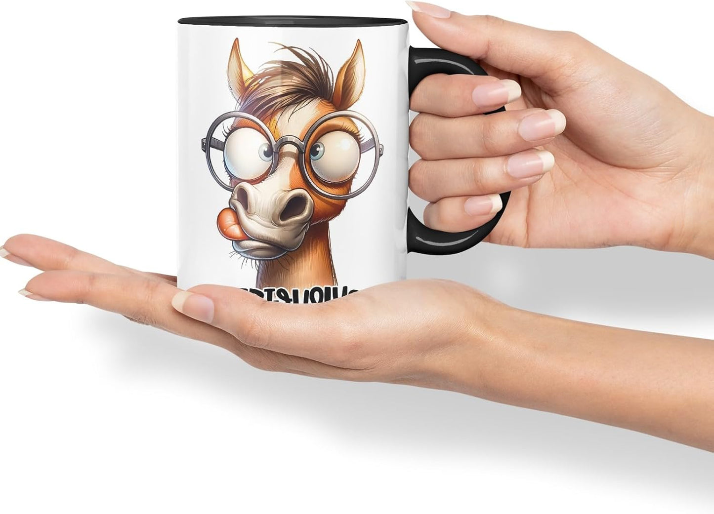 Vixar Seriously? Coloured Ceramic Mug Cup 11oz Funny Sarcastic Gift (Black)
