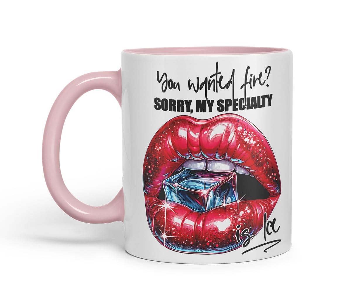Vixar Sorry My Specialty is Ice Mug – Coloured Ceramic Mug Cup Gift, 11oz (Black)