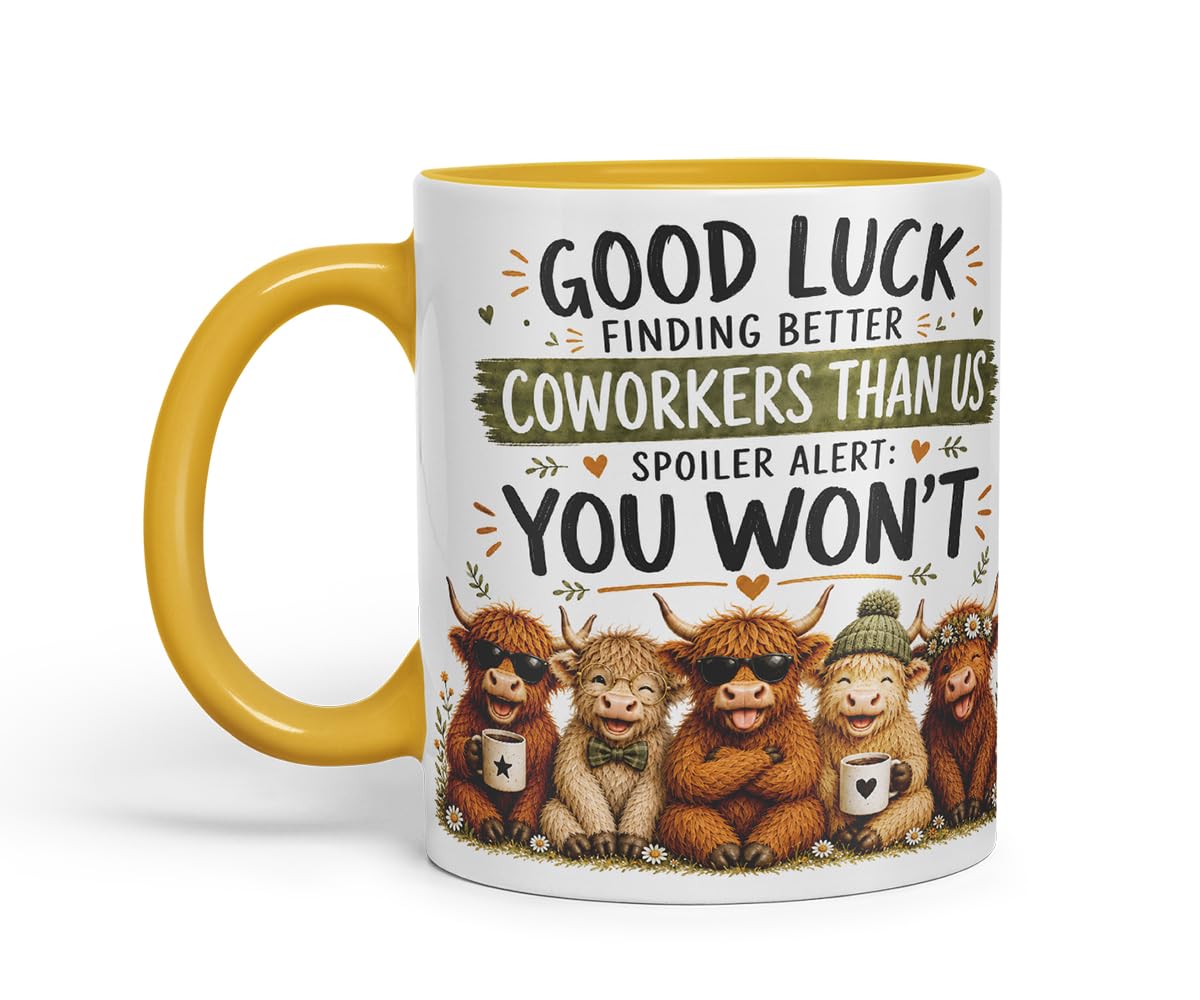 Vixar Good Luck Finding Better Coworkers Than Us Mug – Funny Coworker Leaving Colleague Goodbye Gift, 11oz (Black)