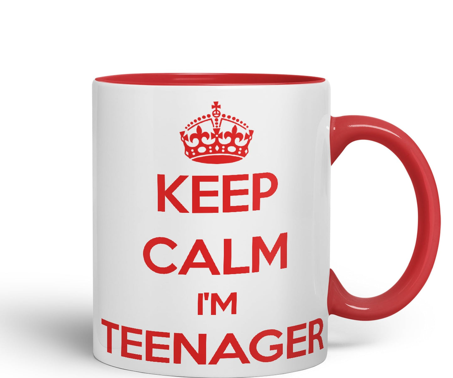 Keep Calm I'm Teenager Ceramic Coloured Mug Cup for Tea Coffee Hot Brew 330ml 11Oz Gift