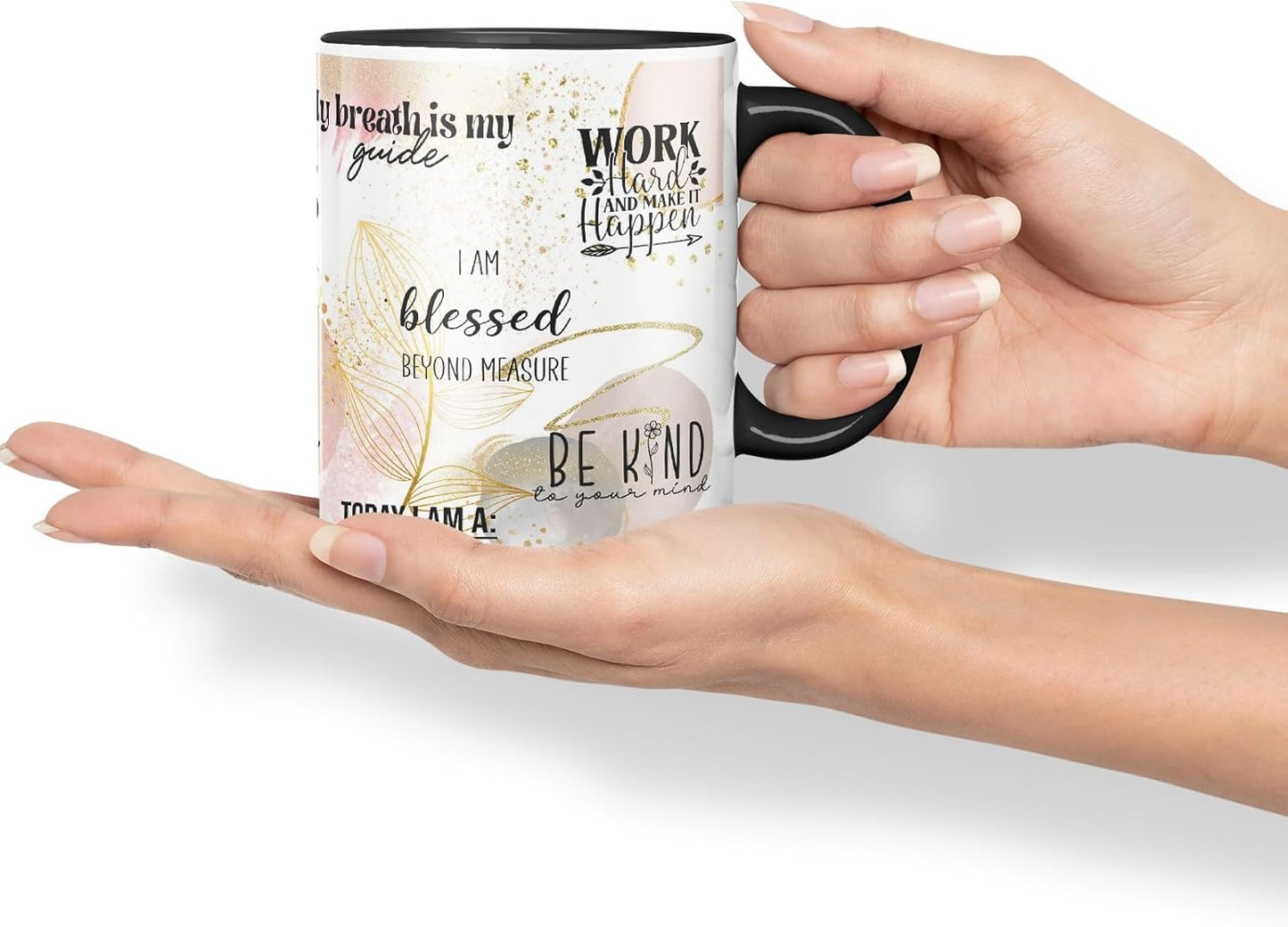 Vixar Self Love Matters – Positive Thoughts Coloured Mug Cup 11oz (Black)