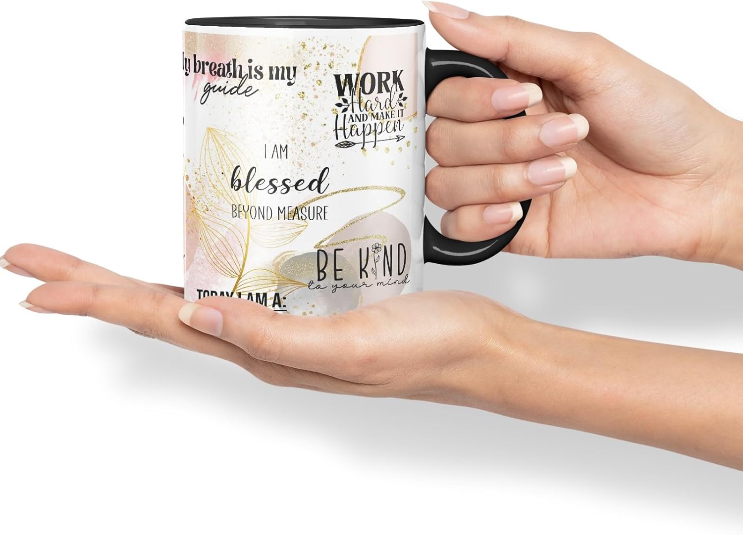 Vixar Self Love Matters – Positive Thoughts Coloured Mug Cup 11oz (Black)