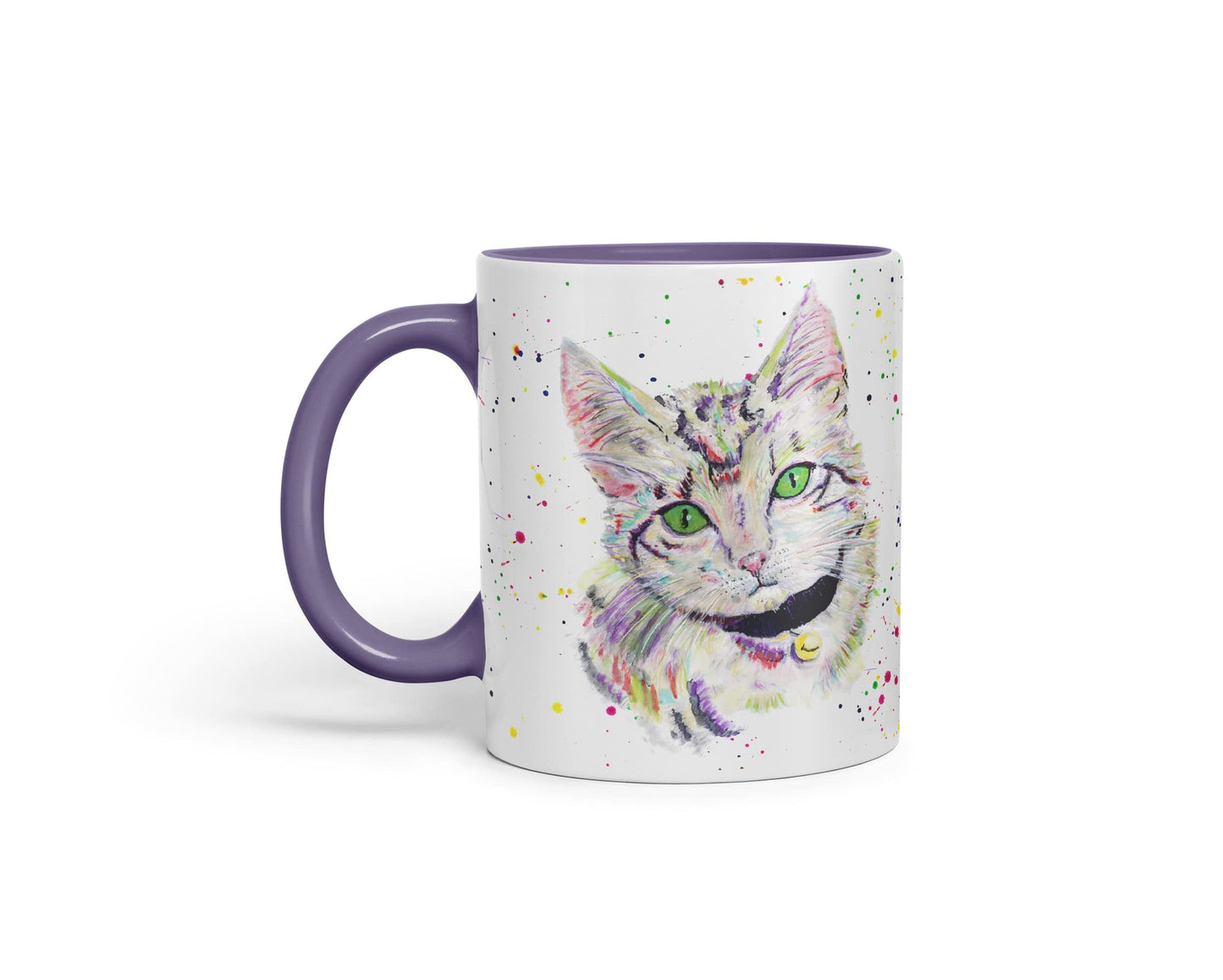Vixar Cat Kitten Feline Pet Animals Watercolour Art Coloured Mug Cup Gift Birthday Work Office Tea Coffee